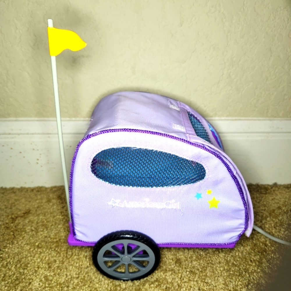 Purple American Girl Bike Pet carrier trailer